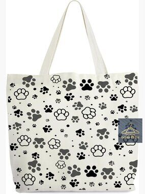 Canvas Tote Bag for Women, Dog Lover Gift, Large Capacity Shoulder Bag